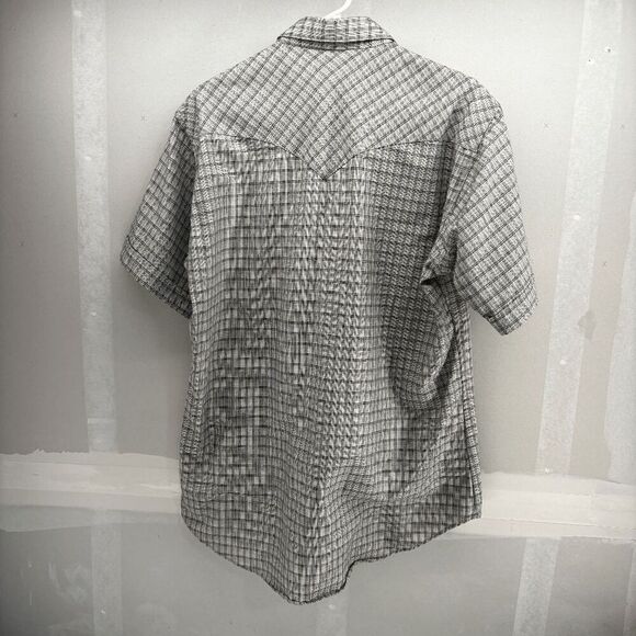 Flying R Ranchwear Ruddock Shirt Mens L Plaid Pearl Snap Western Made USA * - Picture 3 of 6